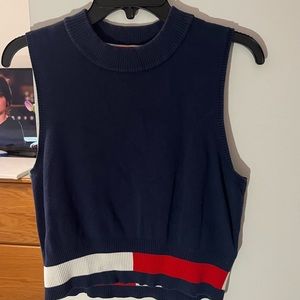 Tommy Hilfiger Denim Knit Crewneck Sweater Top